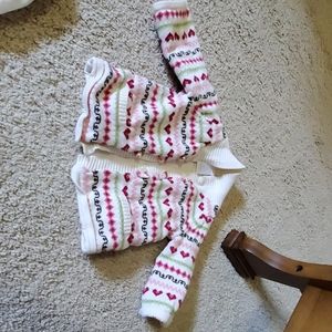 Janie and Jack Button Sweater w Hearts & Designs